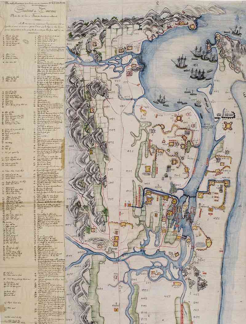 Bản đồ Đà Nẵng xưa năm 1859