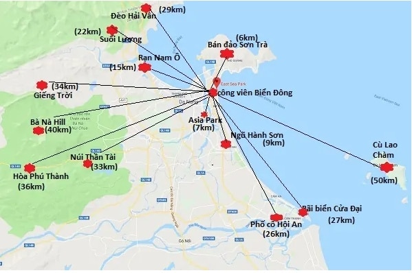 Bản đồ du lịch Đà Nẵng mới nhất