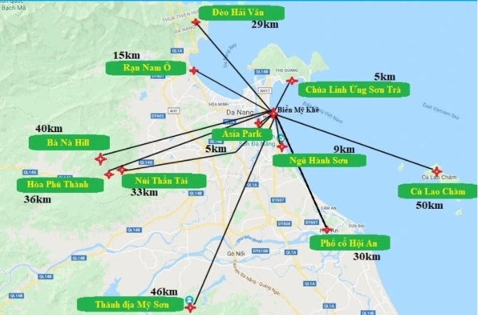 Bản đồ du lịch Đà Nẵng tổng hợp
