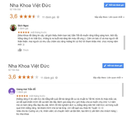 Đánh giá của khách hàng về nha khoa Việt Đức